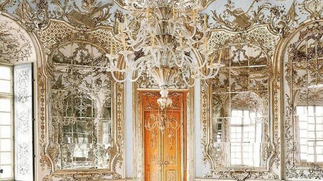 Hall of Mirrors, the Amalienburg, Nymphenburg Palace Park, Munich, Germany,