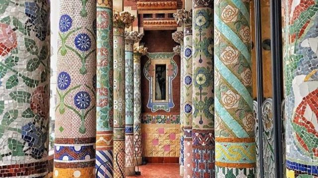 The Palau de la Música Catalana is a concert hall in Barcelona built between 1905-1908.